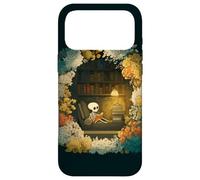 Carcasa para iPhone 17 Pro MAX Skeleton Reading Nook Floral Librarian Bookshelf Cozy Flower