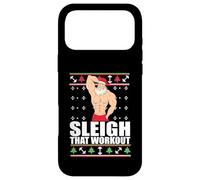 Carcasa para iPhone 17 Pro MAX Sleigh That Workout Divertido Sexy Fit Santa Claus Feo Navidad