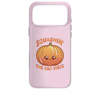 Carcasa para iPhone 17 Pro MAX Smashin' The Bad Vibes Pumpkin Kawaii Lindo Divertido
