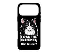Carcasa para iPhone 17 Pro MAX Smug Tuxedo Cat posee el felino Divertido de Internet