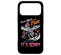Carcasa para iPhone 17 Pro MAX Snow Much Fun Its Scary Esqueleto esquiando Amante