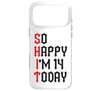 Carcasa para iPhone 17 Pro MAX So Happy I'm 14 Today Funny 14th Birthday Chistes 14 Cumpleaños