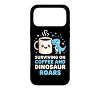 Carcasa para iPhone 17 Pro MAX Sobreviviendo en café y Dinosaurio ruge Entusiasta de los Dinosaurios