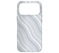 Carcasa para iPhone 17 Pro MAX Soft Gradient Gray Diagonal Waves Lines Curves Waves Pattern