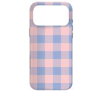 Carcasa para iPhone 17 Pro MAX Soft Pink Lavender Square Rectangle Checkered Grid Pattern