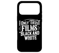 Carcasa para iPhone 17 Pro MAX «Solo confío en Las películas en Blanco y Negro» Cita Divertida para cinéfilos