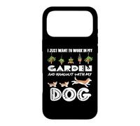Carcasa para iPhone 17 Pro MAX Solo Quiero Trabajar en mi jardín y Pasar el rato con mi Perro