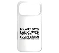 Carcasa para iPhone 17 Pro MAX Solo Tengo Dos fallas (Declaración Divertida de Marido y Esposa)