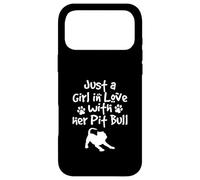 Carcasa para iPhone 17 Pro MAX Solo una Chica Enamorada de su Amante de los Perros Pittie Pit Bull