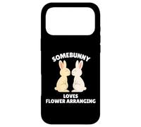 Carcasa para iPhone 17 Pro MAX Somebunny Loves Flower Arranging Pascua Bunny Floristería Regalo