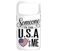 Carcasa para iPhone 17 Pro MAX Someone In The U S A Loves Me Heart Flag