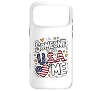 Carcasa para iPhone 17 Pro MAX Someone In The USA Loves Me American Heart