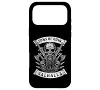 Carcasa para iPhone 17 Pro MAX Sons of Odin- Valhalla Vikings Skull Black and White -