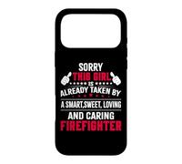 Carcasa para iPhone 17 Pro MAX Sorry This Girl Caring Firefighter Funny Firefighters Lovers