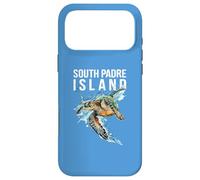 Carcasa para iPhone 17 Pro MAX South Padre Island Texas Souvenir Acuarela Tortuga Marina