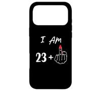 Carcasa para iPhone 17 Pro MAX Soy 23 más 1 Dedo Medio para un cumpleaños número 24