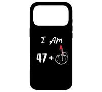 Carcasa para iPhone 17 Pro MAX Soy 47 más 1 Dedo Medio para un cumpleaños número 48