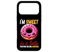 Carcasa para iPhone 17 Pro MAX Soy Dulce Él es una Dona Salada Juntos Somos una Pareja Impresionante