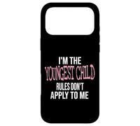 Carcasa para iPhone 17 Pro MAX Soy el niño más Joven Las Reglas no se aplican a mí
