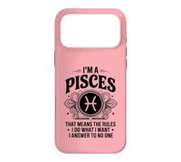 Carcasa para iPhone 17 Pro MAX Soy un Piscis I Make The Rules Funny Zodiac Sign Cumpleaños