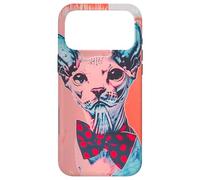 Carcasa para iPhone 17 Pro MAX Sphynx Cat Pop Art Pajarita Ilustración