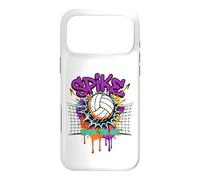 Carcasa para iPhone 17 Pro MAX Spike Break The Net Voleibol Jugador Graffiti Art