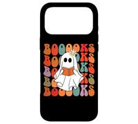 Carcasa para iPhone 17 Pro MAX Spooky Books, Lindo Fantasma Leyendo, Retro, Halloween