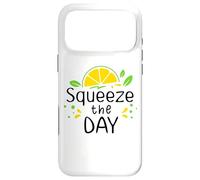 Carcasa para iPhone 17 Pro MAX Squeeze The Day Sign,Lemon Decor When Life Gives You Lemons