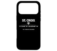 Carcasa para iPhone 17 Pro MAX St Croix USVI Coordenadas Diseño de Viajes