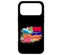 Carcasa para iPhone 17 Pro MAX St. Maarten Retro Caribbean Vintage Island Recuerdo avión