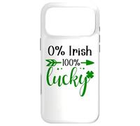 Carcasa para iPhone 17 Pro MAX St Patricks 0% Irish 100% Lucky Lass Kiss Me I'm Irish ish