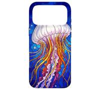 Carcasa para iPhone 17 Pro MAX Stained Glass Jellyfish Mosaic Art Ocean Creature
