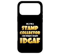 Carcasa para iPhone 17 Pro MAX Stamp Collector Idgaf Rarest US/British Stamp Collections