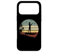 Carcasa para iPhone 17 Pro MAX Stand Up Paddle Board - Retro Sunset Water Sports Sup Girl