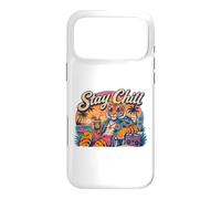 Carcasa para iPhone 17 Pro MAX Stay Chill Tiger Tropical Beach Vacaciones Retro Verano Vibes