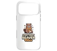 Carcasa para iPhone 17 Pro MAX Stay Cozy Beaver Vibes - Peluche de Castor