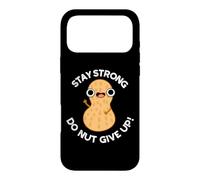Carcasa para iPhone 17 Pro MAX Stay Strong Do Nut Give Up, Divertido Juego de Palabras con Cacahuetes