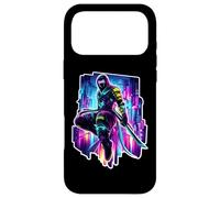Carcasa para iPhone 17 Pro MAX Steampunk Ninja Robot Colores Brillantes Luz Fantasía Arte Amante
