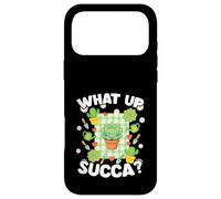 Carcasa para iPhone 17 Pro MAX Succa Kawaii Succulent Funny What Up