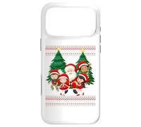 Carcasa para iPhone 17 Pro MAX Suéter Feo de Navidad Elfo Divertidos suéteres de Navidad Elfos de Papá Noel