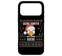 Carcasa para iPhone 17 Pro MAX Suéter navideño Dear Santa Christmas Geese Goose Ugly