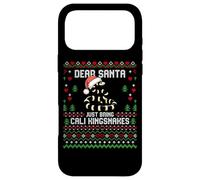 Carcasa para iPhone 17 Pro MAX Suéter navideño Feo de Dear Santa California Kingsnake