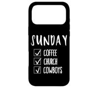 Carcasa para iPhone 17 Pro MAX Sunday Coffee Iglesia Cowboys Divertido Regalo del Día de la Madre para Mamás