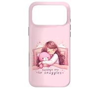 Carcasa para iPhone 17 Pro MAX Sundays Snuggles Lazy Cute Hugs Cozy Rose