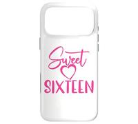 Carcasa para iPhone 17 Pro MAX Sweet Sixteen para niñas, Color Rosa, 16 años, 16 cumpleaños