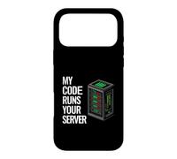 Carcasa para iPhone 17 Pro MAX SysAdmin Programmer My Code Runs Your Server