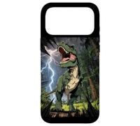Carcasa para iPhone 17 Pro MAX T-Rex Dinosaurio Roaring Forest Night Graphic Anime japonés