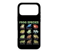 Carcasa para iPhone 17 Pro MAX Tabla de Nombres de Especies de Ranas para niños Guía de Aprendizaje de Ranas Lindas