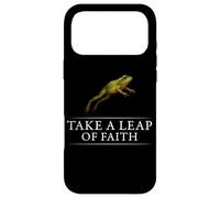 Carcasa para iPhone 17 Pro MAX Take A Leap of Faith Frog Positive Inspiring Mindset Cita