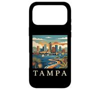 Carcasa para iPhone 17 Pro MAX Tampa Florida Retro Vintage Skyline Bay Waterfront Atardecer